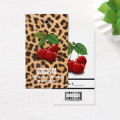 Kersen  met streepjescode Kledingprijzen Labels Visitekaartje (Bureau)