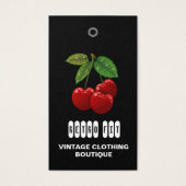 Kersen met streepjescode Kledingprijzen Labels Visitekaartje (Voorkant)