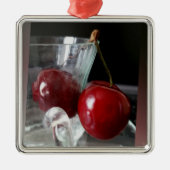Kersen Metalen Ornament (Voorkant)