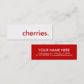 kersen. mini visitekaartje (Voorkant / Achterkant)