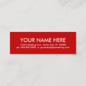 kersen. mini visitekaartje (Achterkant)