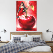 Kersen Mode Illustratie Muur Kunst Print (Insitu (Slaapkamer))