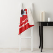 Kersen 'n' Vrolijke Vibes Trendy Red Street Art Sherpa Deken (In situ)