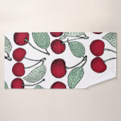 kersen naadloos. Achtergrond, deel Badhanddoek (Badhanddoek)