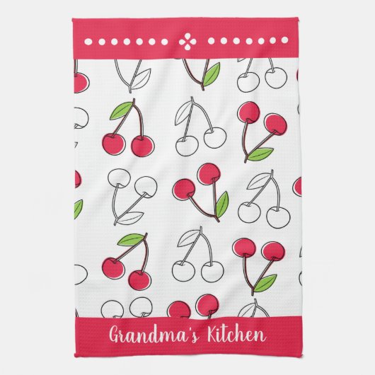 kersen naam theedoek (Verticaal)