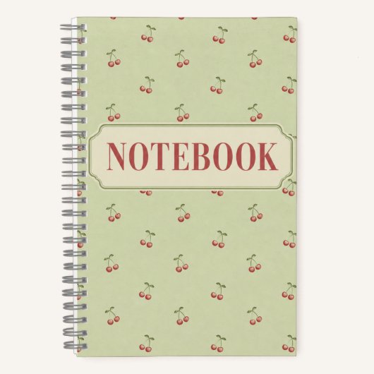 Kersen Notebook – Gestippeld Dagboek Notitieboek (Voorkant)