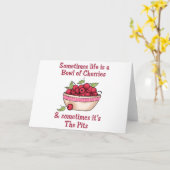 Kersen of pitten kaart (Gele Bloem)