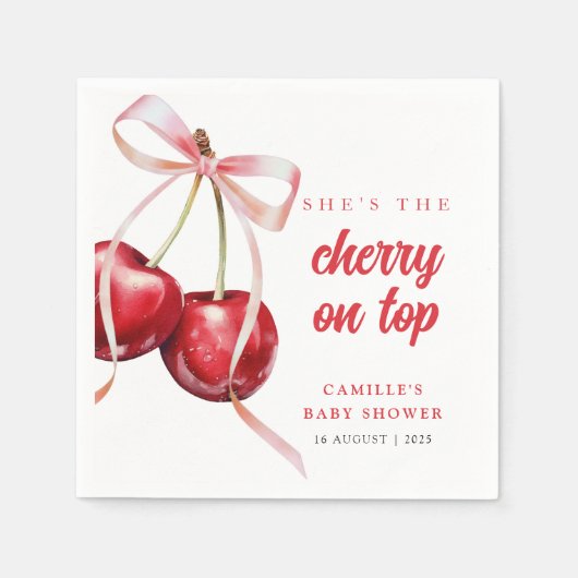 Kersen op de bovenste douche servet (Voorkant)