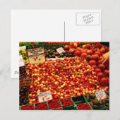 Kersen op de markt van Pike Place Briefkaart (Voorkant / Achterkant)