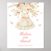 Kersen op de top Baby's zijn zoet Baby shower Poster (Voorkant)