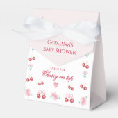 Kersen op de top Blossom Baby shower gunstbox Bedankdoosjes (Voorkant Zijde)