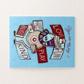 Kersen op de top: een viering van vriendelijkheid  legpuzzel (Horizontaal)