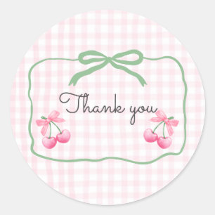 Kersen op de top eerste verjaardag ronde Sticker