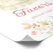 Kersen op de top Favors Cherry Blossom Baby shower Poster (Hoek)