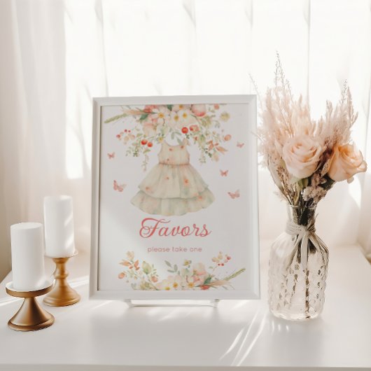 Kersen op de top Favors Cherry Blossom Baby shower Poster