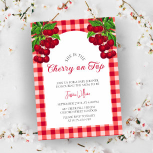 Kersen op de top Herfst Baby shower Kaart