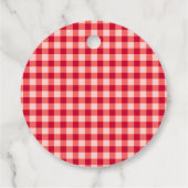 Kersen op de top Herfst Gingham Plaid Baby shower Bedankjes Labels (Achterkant)