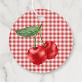 Kersen op de top lint baby shower gunst bedankjes labels (Achterkant)