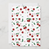 Kersen op de top Modern Baby shower Blue Bow Boy Kaart (Achterkant)