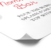 Kersen op de top Momosa Bar Baby shower Poster (Hoek)