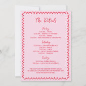 Kersen op de top Rode Hand getrokken vrijgezellenw Kaart (Achterkant)