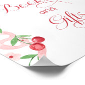 Kersen op de top roze Bow Boeken en geschenken Poster (Hoek)