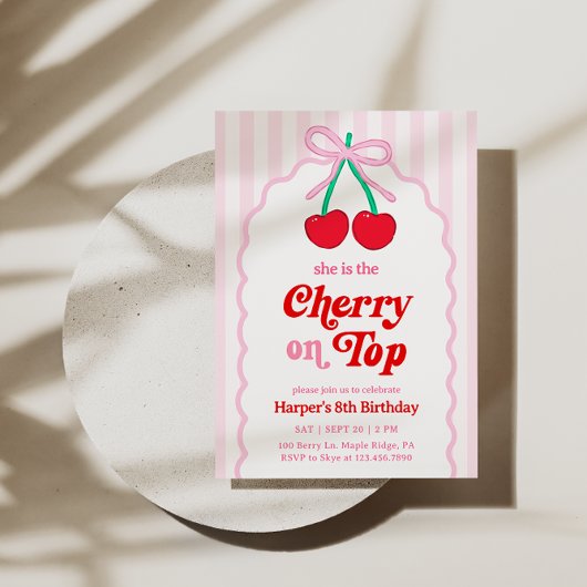 Kersen op de Top Verjaardag Uitnodiging