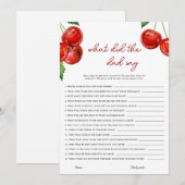 Kersen op de top Wat zei de vader Baby shower Feestdagenkaart (Voorkant / Achterkant)