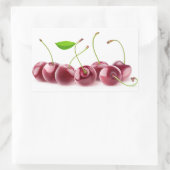 Kersen op een rij rechthoekige sticker (Tas)