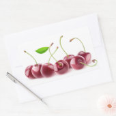 Kersen op een rij rechthoekige sticker (Envelop)