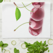 Kersen op een rij theedoek (Gevouwen)