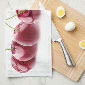 Kersen op een rij theedoek (Quarter Fold)