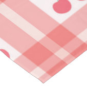 Kersen op een rode geruite gingham patroon  tafelkleed (Gekanteld)