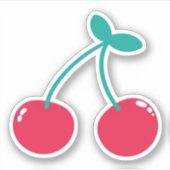 Kersen op een stengel sticker (Voorkant)