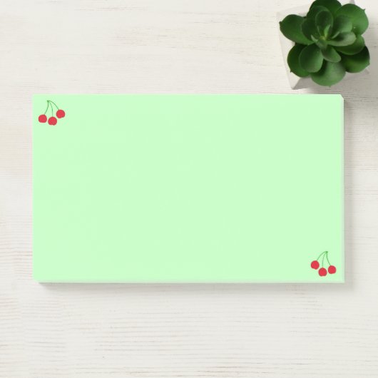 Kersen op groene Post-it® notes (Kantoor)