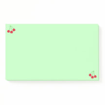 Kersen op groene Post-it® notes