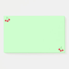 Kersen op groene Post-it® notes