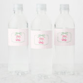 Kersen op het bovenste etiket van de waterfles (Flessen)