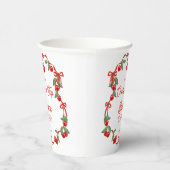 Kersen op het bovenste lint grillige verjaardag mo papieren bekers (Rechts)