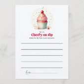 Kersen op het hoogste Baby shower Advieskaart (Voorkant)