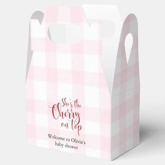 Kersen op het hoogste Baby shower Bedankdoosjes (Geopend)