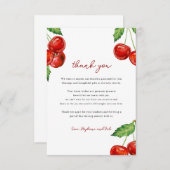 Kersen op het hoogste Baby shower Bedankkaart (Voorkant / Achterkant)