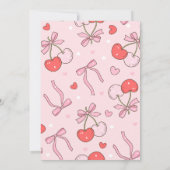 Kersen op het hoogste Baby shower Kaart (Achterkant)