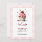 Kersen op het hoogste Baby shower Kaart (Voorkant)