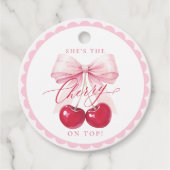 Kersen op het hoogste Vrijgezellenfeest Bedankjes Labels (Voorkant)