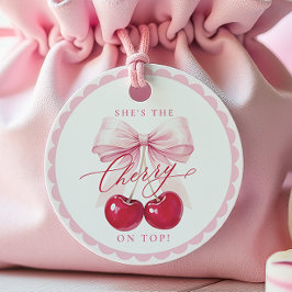 Kersen op het hoogste Vrijgezellenfeest Bedankjes Labels