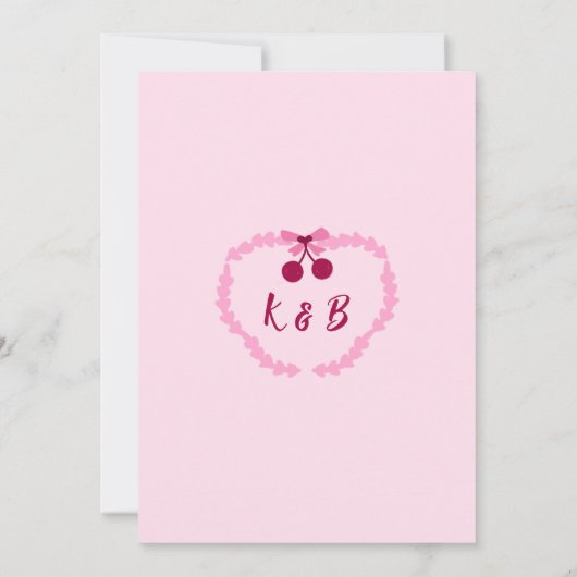 Kersen op het hoogste Vrijgezellenfeest Kaart (Achterkant)