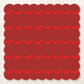 Kersen op Onderzetters van marijnpapier (set van 6 (Voorkant)