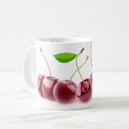 Kersen op rij koffiemok