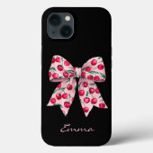 Kersen op Roze strik, Schattige, Modern, Waterverf Case-Mate iPhone Case (Achterkant)